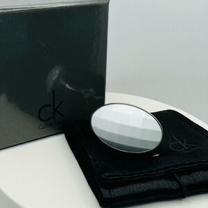 Calvin Klein White Continuity Ring Size 9 NWT w/Box and CK pouch